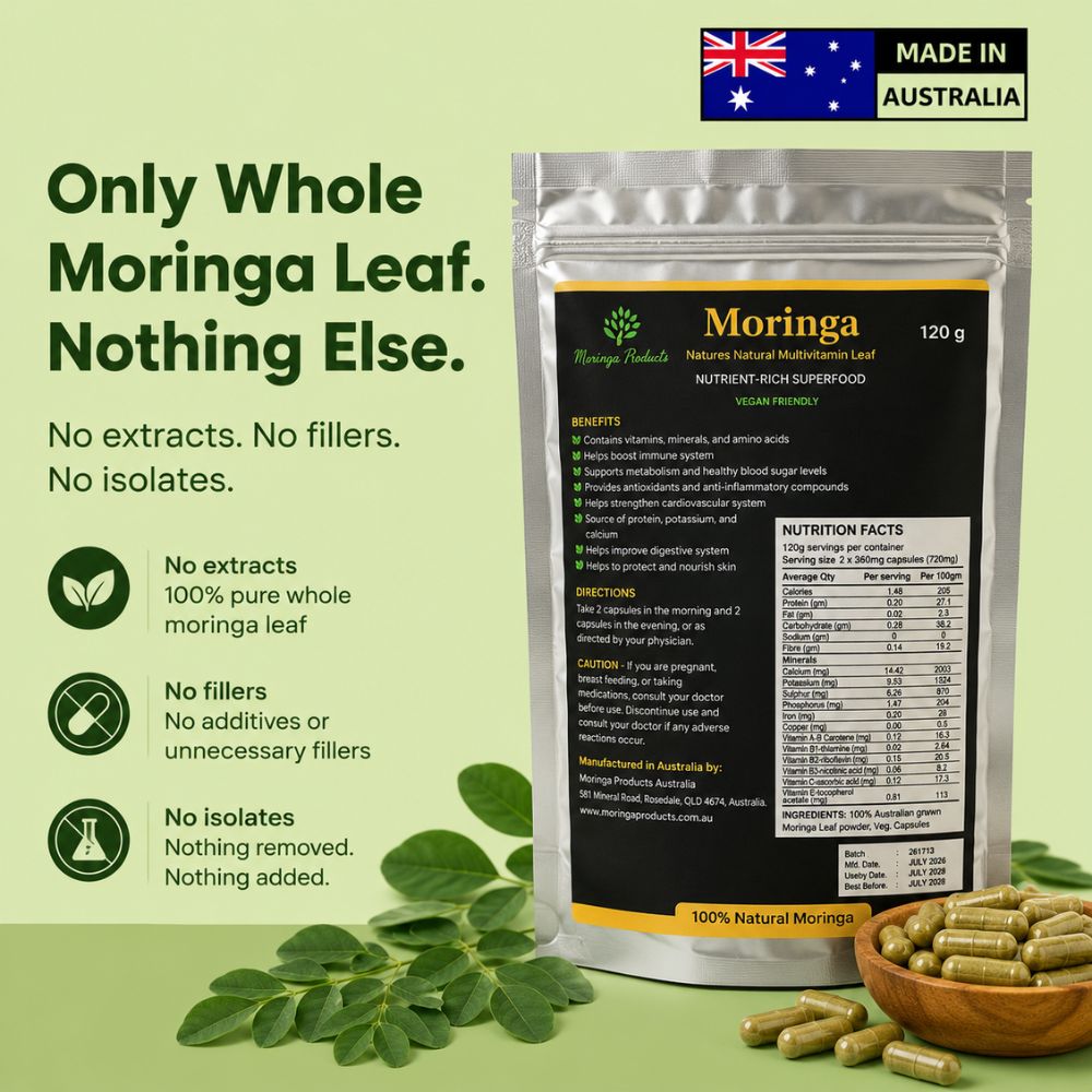 Australian Grown Moringa Capsules 120g