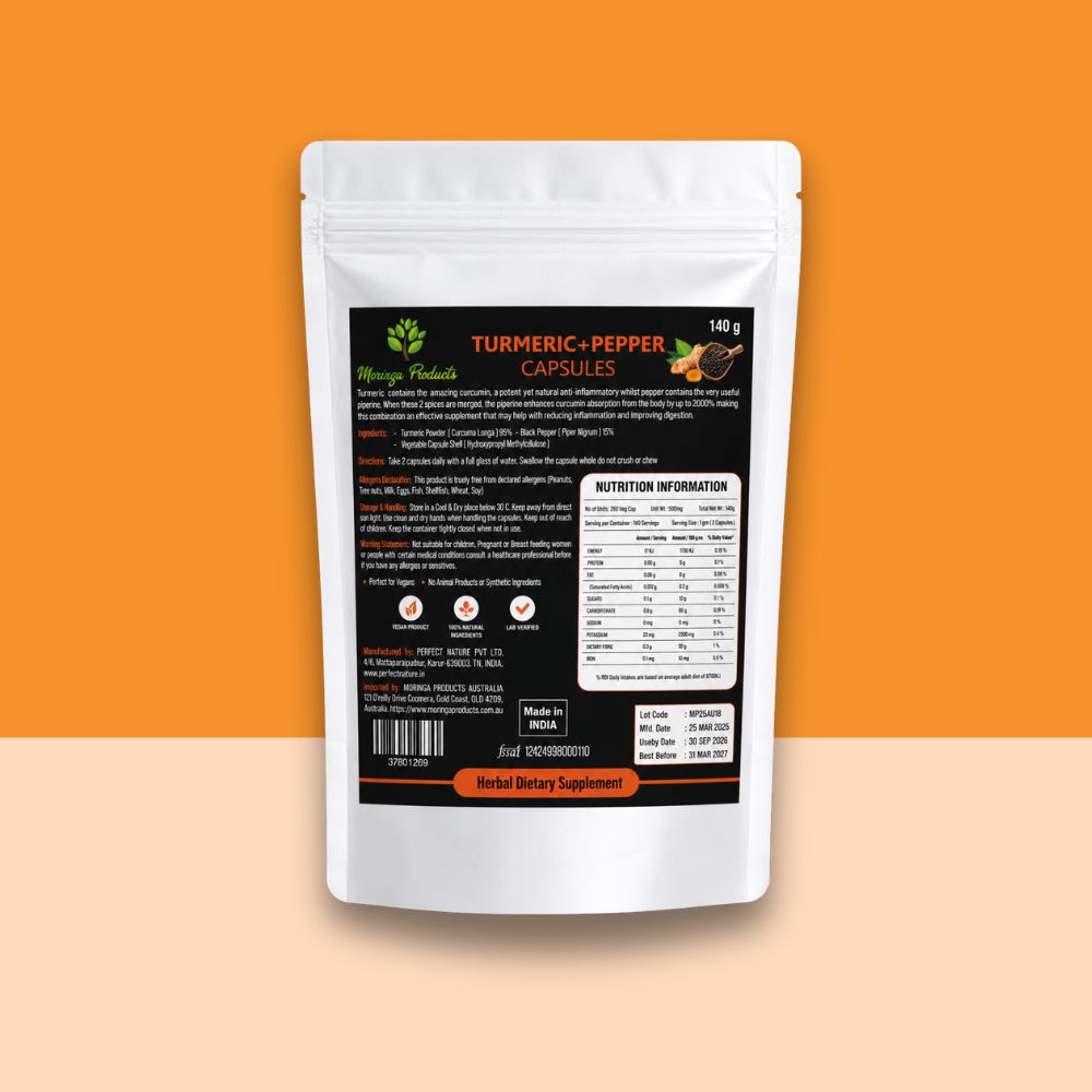 Turmeric & Pepper Capsules 140g