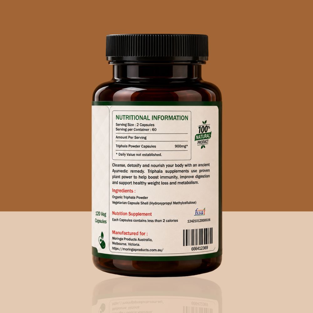 Triphala in Vegetable Capsules