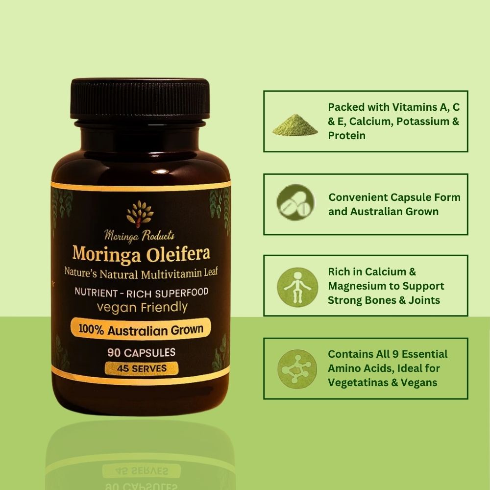 Australian Grown Moringa Capsules 90 Pack