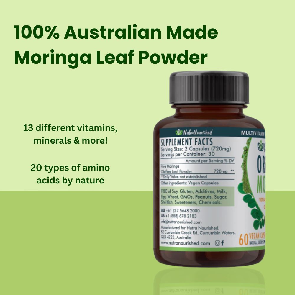 Nutra Nourished Australian Moringa Capsules 60 Pack