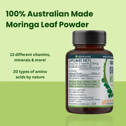 Nutra Nourished Australian Moringa Capsules 60 Pack