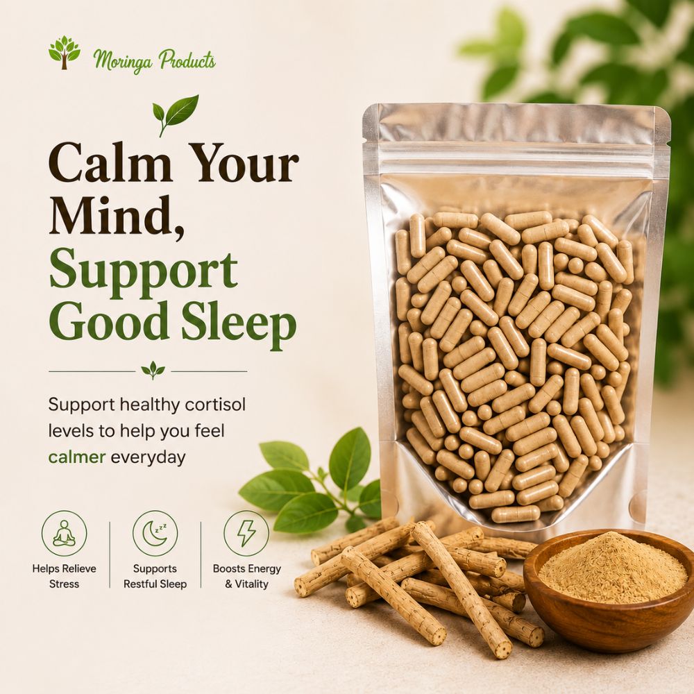 Ashwagandha Powder in Vegetable Capsules
