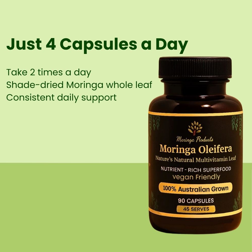 Australian Grown Moringa Capsules 90 Pack