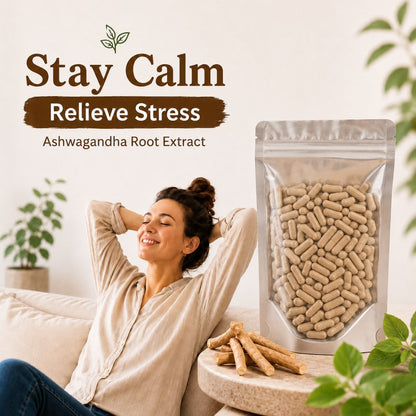 Ashwagandha Powder in Vegetable Capsules