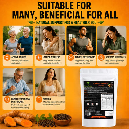 Turmeric & Pepper Capsules 140g