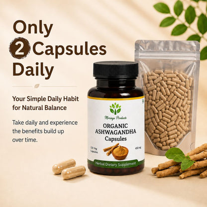 Ashwagandha Powder in Vegetable Capsules