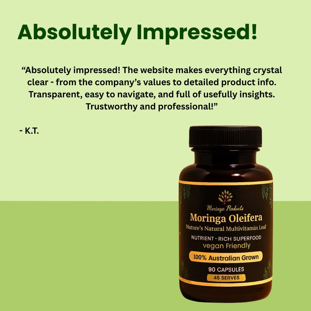 Australian Grown Moringa Capsules 90 Pack