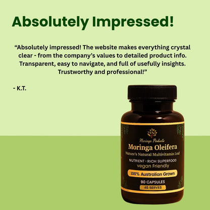 Australian Grown Moringa Capsules 90 Pack