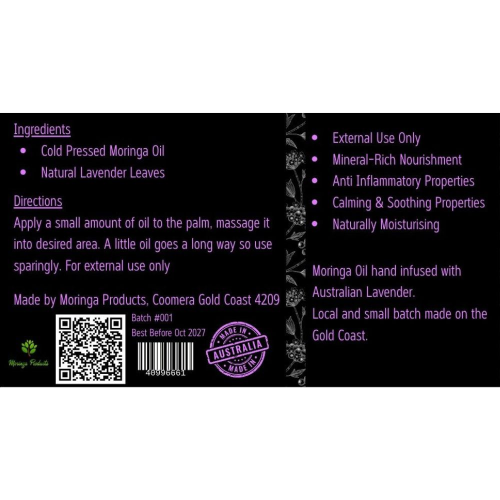 Lavender Infused Moringa Oil