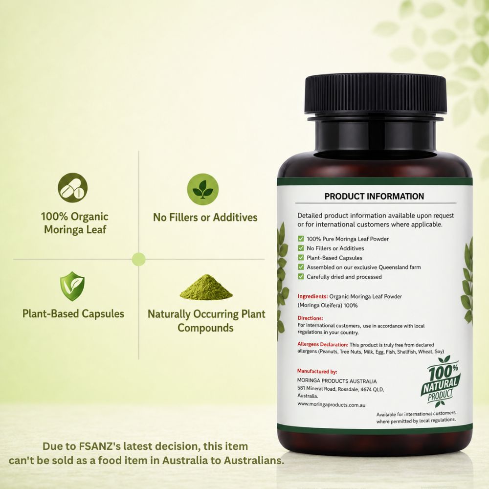 Organic Moringa Leaf Capsules