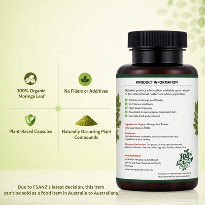 Organic Moringa Leaf Capsules