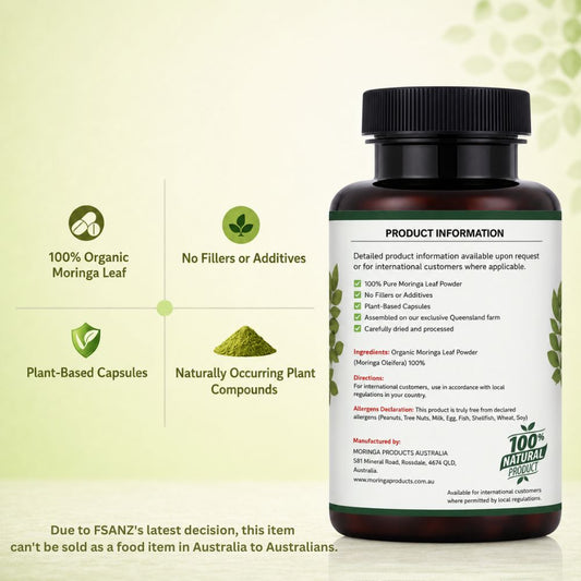 Organic Moringa Leaf Capsules
