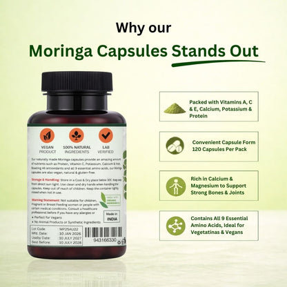 Organic Moringa Leaf Capsules