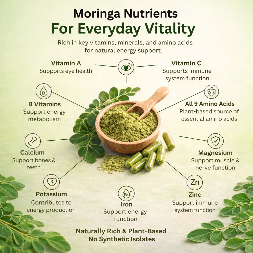 Organic Moringa Leaf Capsules