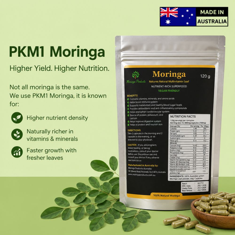 Australian Grown Moringa Capsules 120g